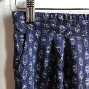 H&M Blue Patterned Casual Joggers Tapered Trousers